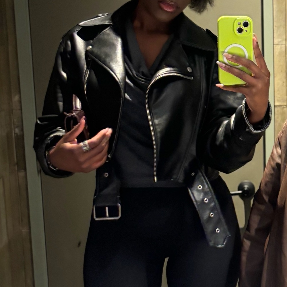 Zara Faux Leather Jacket - Picture 4 of 9